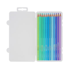 Set of 12 Colouring Pencils in Ocean Palette