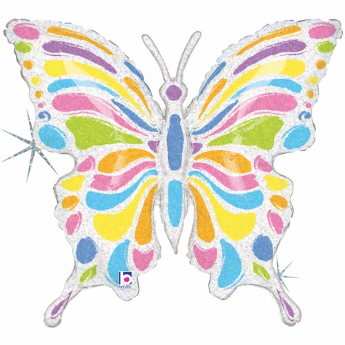 INFLATED 24" Pastel Butterfly Holographic Shape
