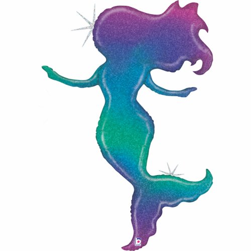 INFLATED 52" Glitter Mermaid Holographic Shape