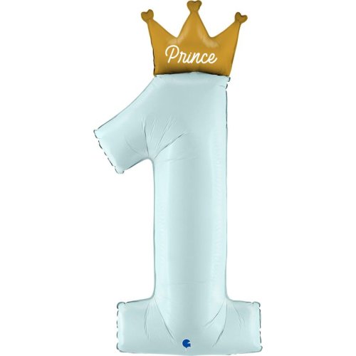 INFLATED 46" My 1st Birthday Prince Shape