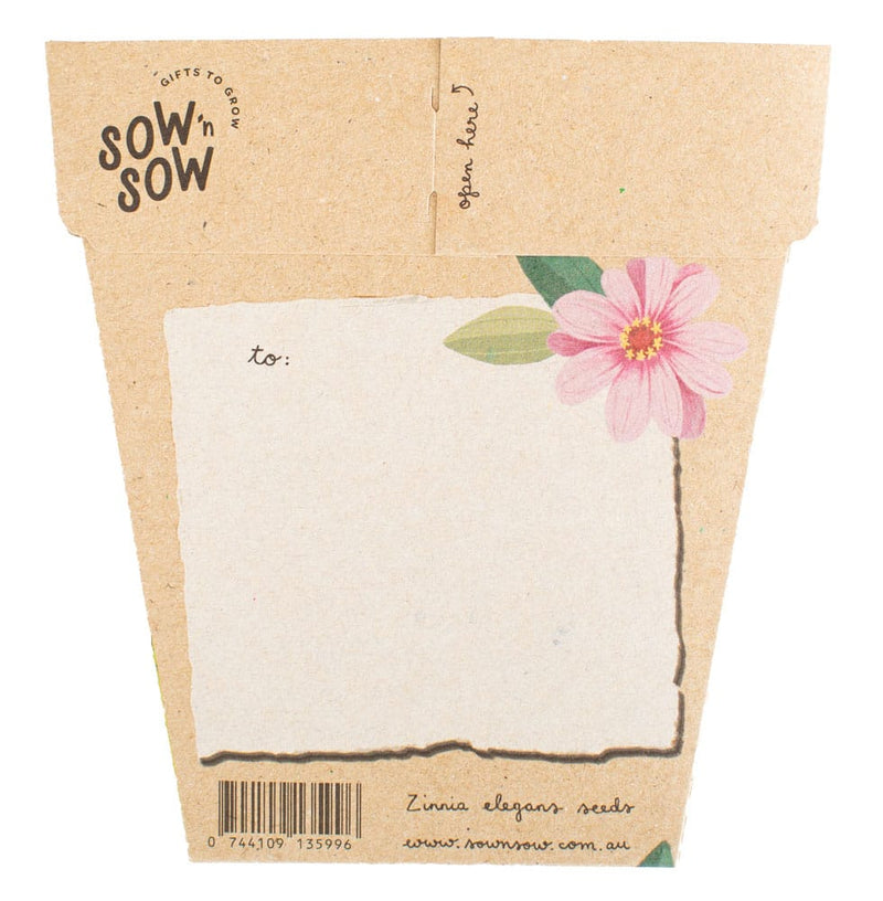 Happy Birthday Zinnia Gift of Seeds