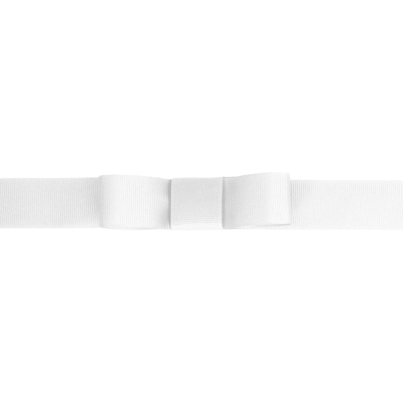 Recycled PET Grosgrain - White Ribbon 10M Roll