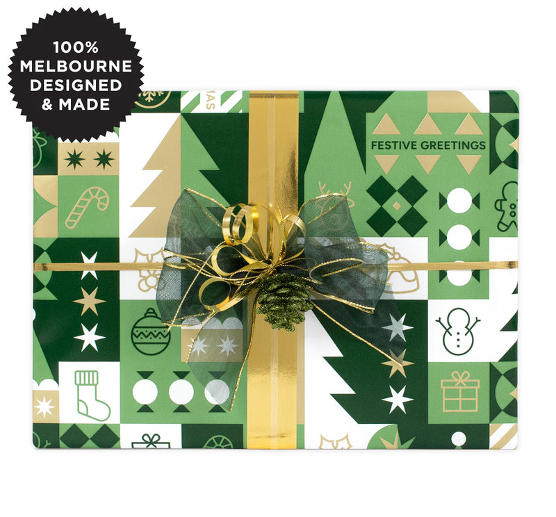 Roll Wrap - Festive Green (5m)
