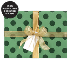 Roll Wrap - Large Dot Green (5m)