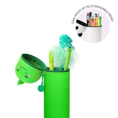 2-in-1 Silicone Pencil Case - Dino