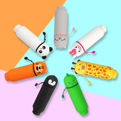 2-in-1 Silicone Pencil Case - Dino