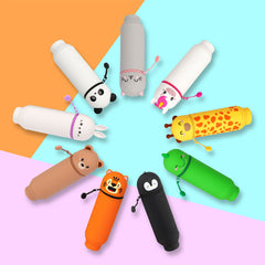2-in-1 Silicone Pencil Case - Bunny