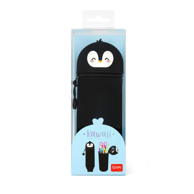 Silicone Pencil Case - Penguin
