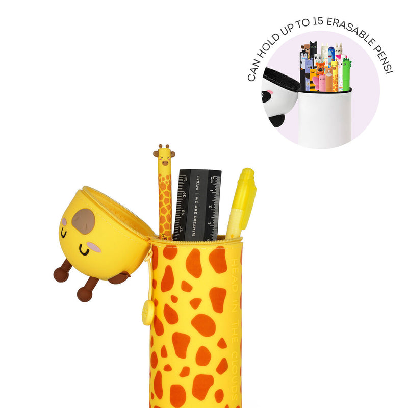2-in-1 Silicone Pencil Case - Giraffe