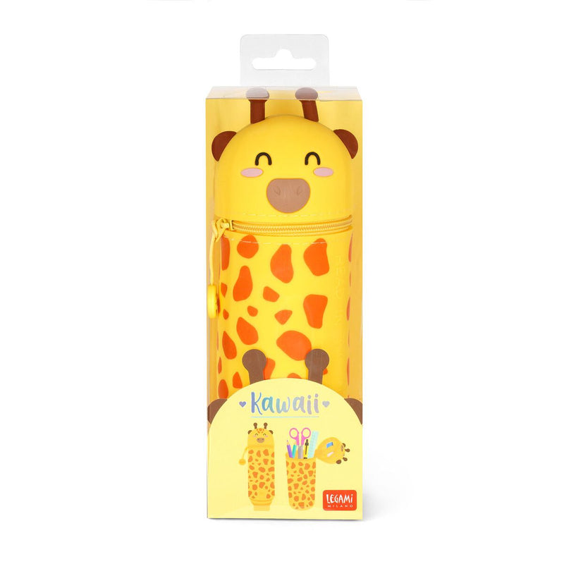 2-in-1 Silicone Pencil Case - Giraffe