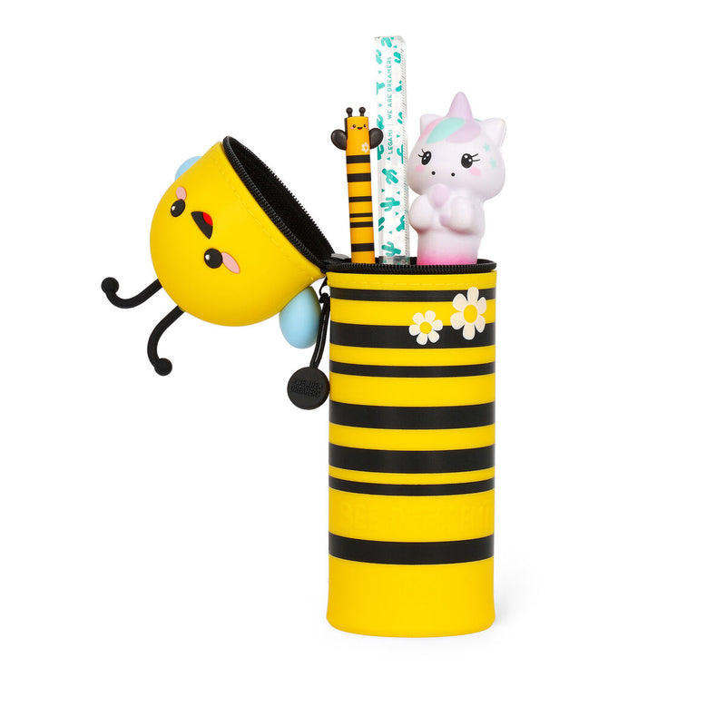 2-in-1 Silicone Pencil Case - Bee