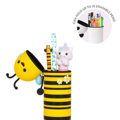 2-in-1 Silicone Pencil Case - Bee