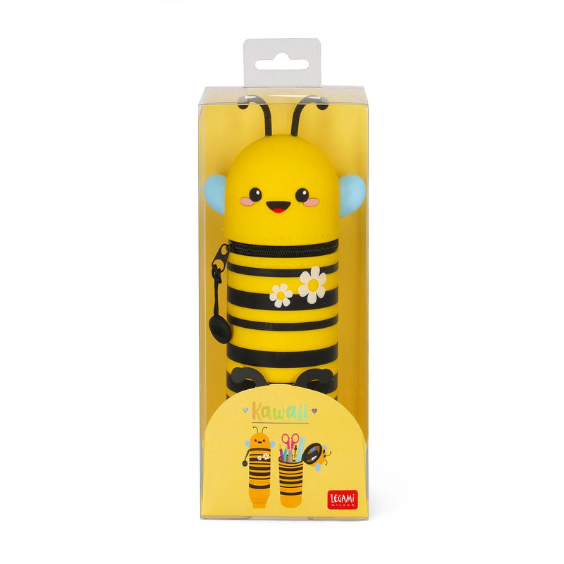 2-in-1 Silicone Pencil Case - Bee