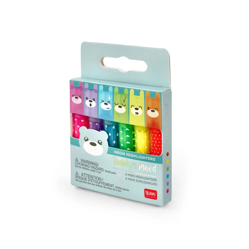 Teddy's Mood Set of 6 Highlighters