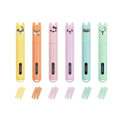 Teddy's Style Set of 6 Pastel Highlighters