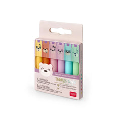Teddy's Style Set of 6 Pastel Highlighters