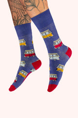 Men's Socks - Vintage Van - Denim