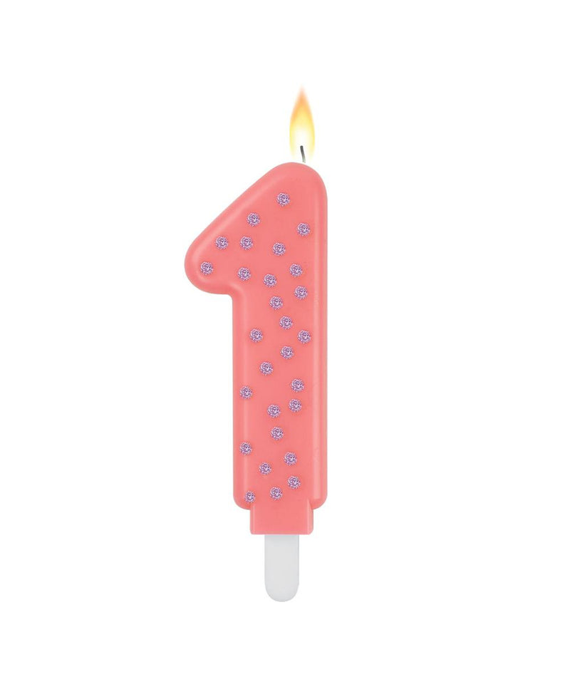 Pink Maxi Cake Candle - 1