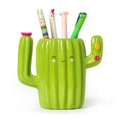 Desk Friends Ceramic Pen Holder - Cactus