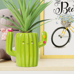 Desk Friends Ceramic Pen Holder - Cactus