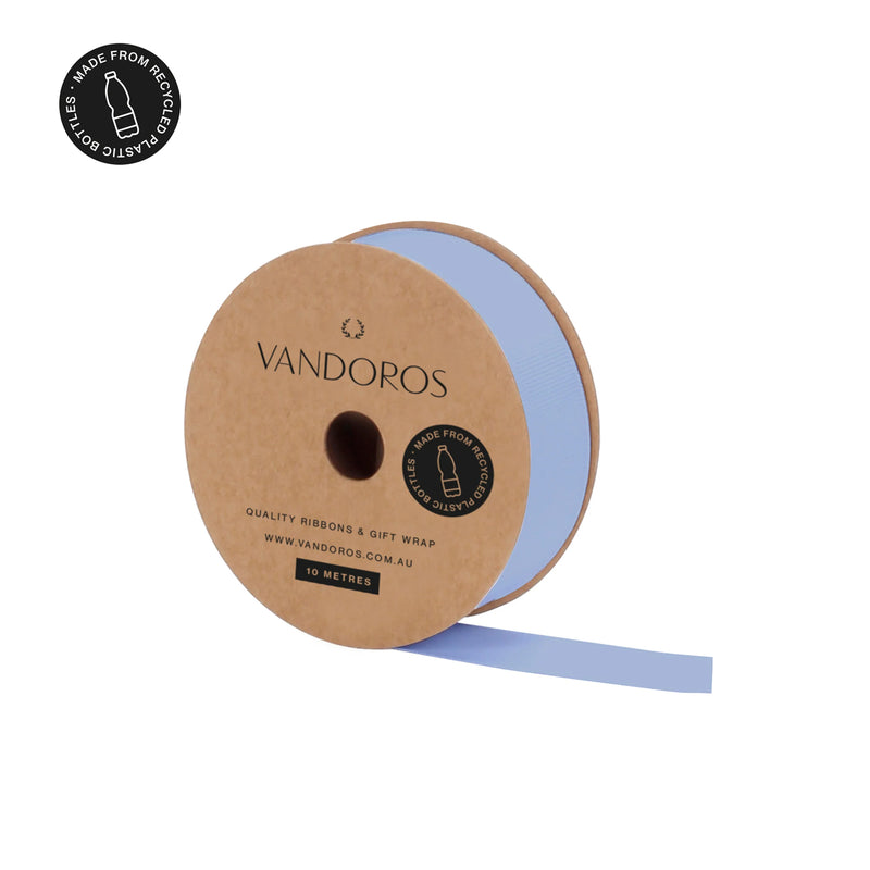 Recycled PET Grosgrain - Baby Blue Ribbon 10M Roll