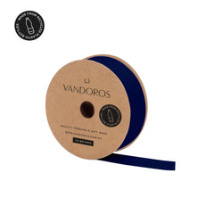 Recycled PET Grosgrain - Navy Ribbon 10M Roll