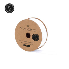Recycled PET Grosgrain - White Ribbon 10M Roll