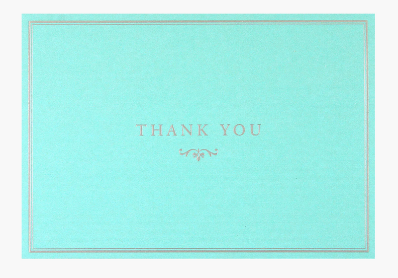 Blue Elegance Thank You Notes