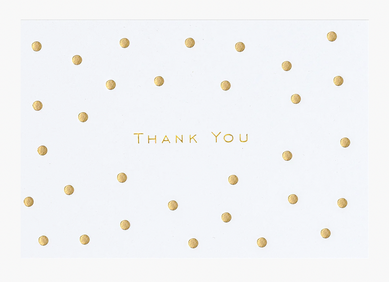 Gold Dots Thank You Notes