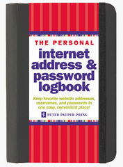 Personal Internet Address & Password Logbook Black