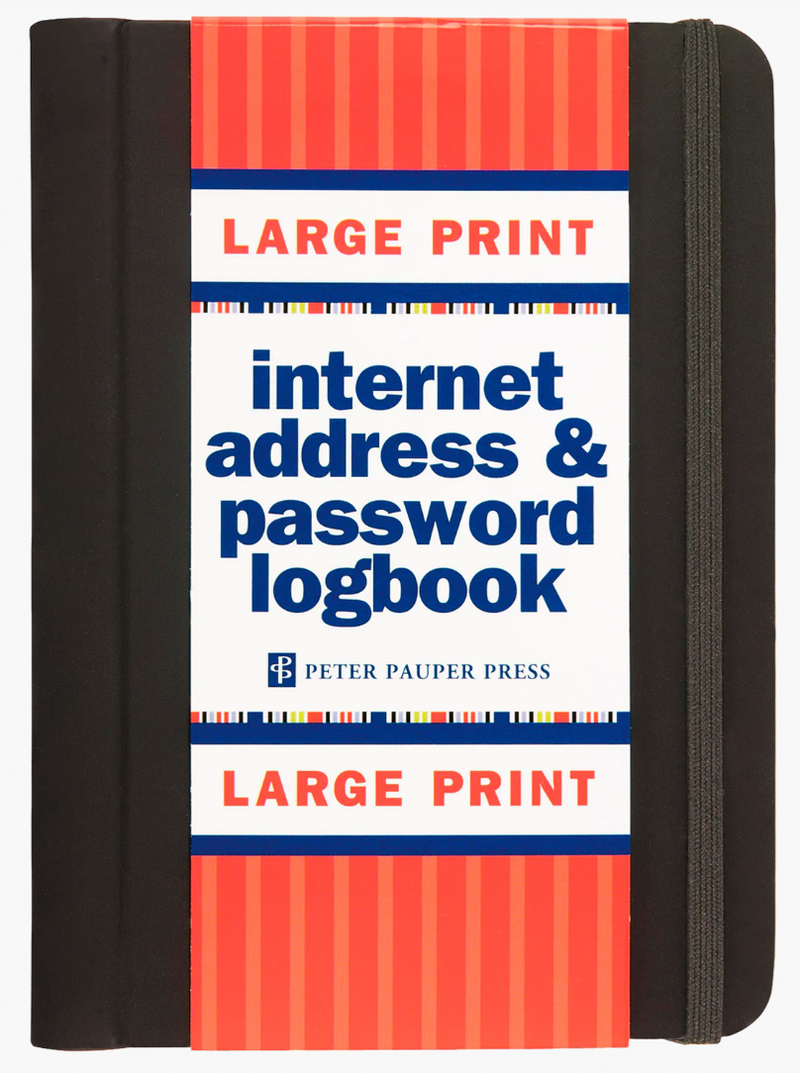 Large Print Internet Address & Password Logbook