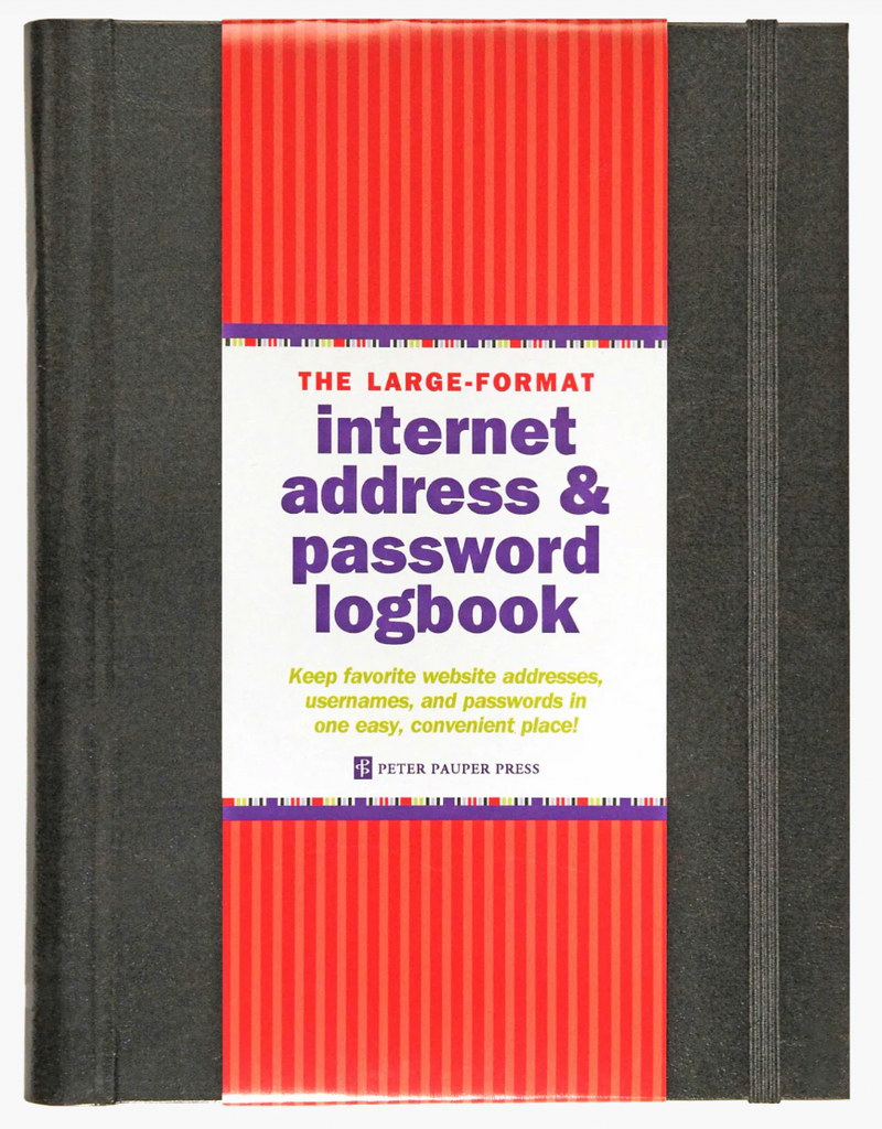 Large Format Internet Address & Password Logbook