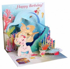 Happy Birthday Mermaid Pop-Up Card