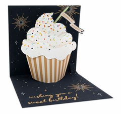 Happy Birthday Vanilla Cupcake Pop-Up Card