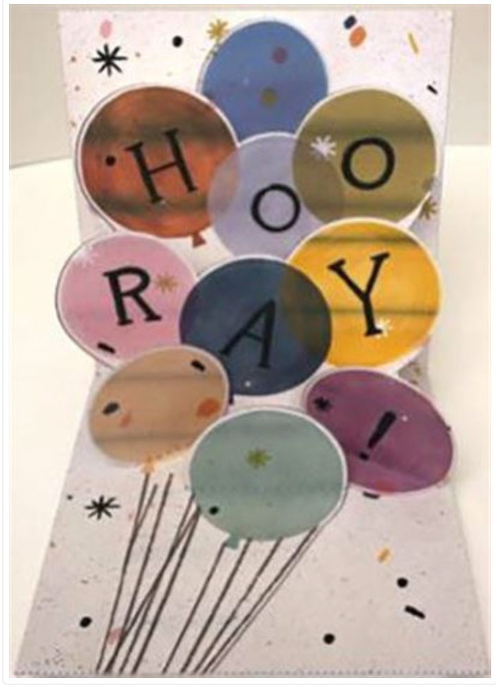 Hooray Balloons Pop-Up Card