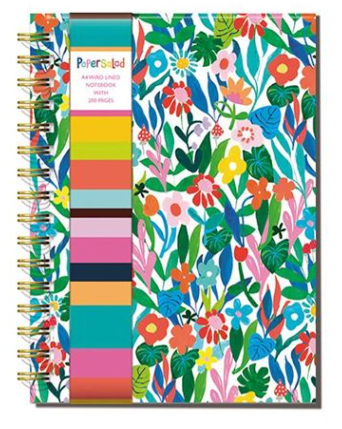 Papersalad Floral Wired A4 Notebook