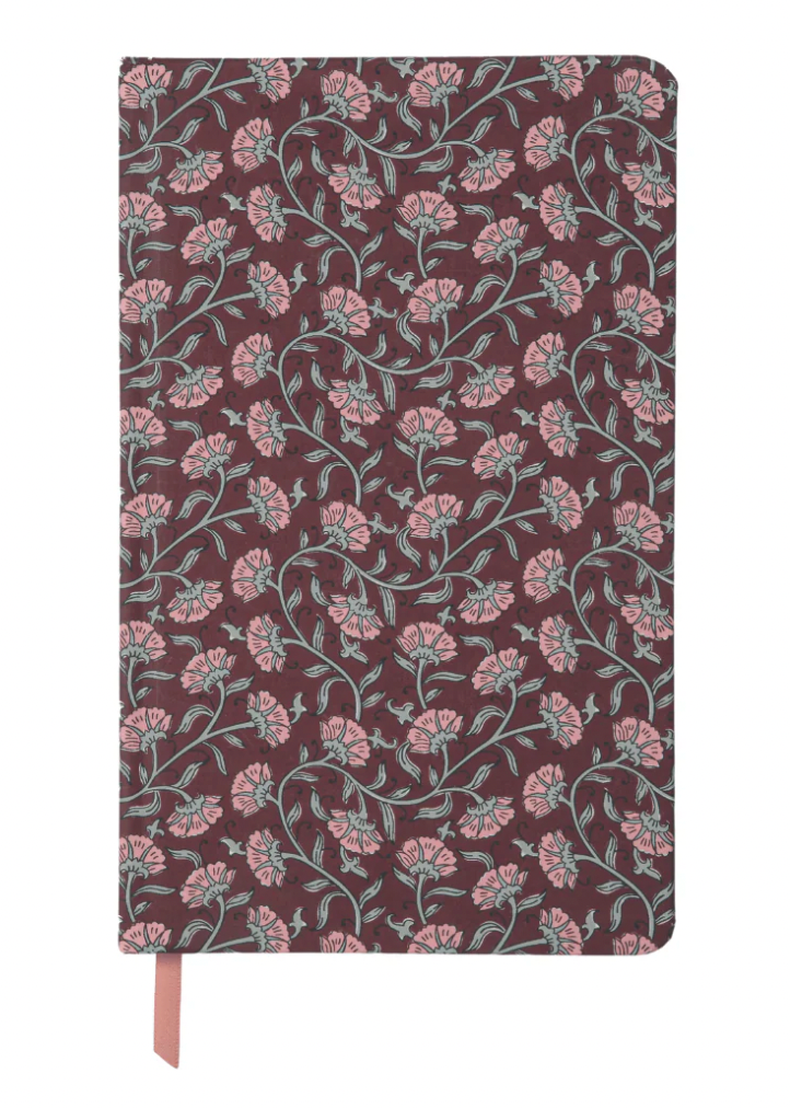 Soft Touch Journal - Burgundy Vintage Floral