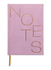 Hardcover Suede Journal with Pockets - Lilac