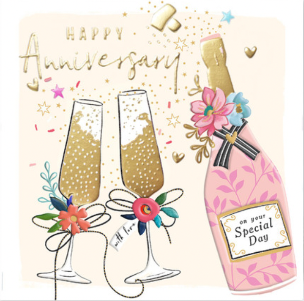 Happy Anniversary - Champagne