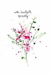 With Heartfelt Sympathy - Lillies