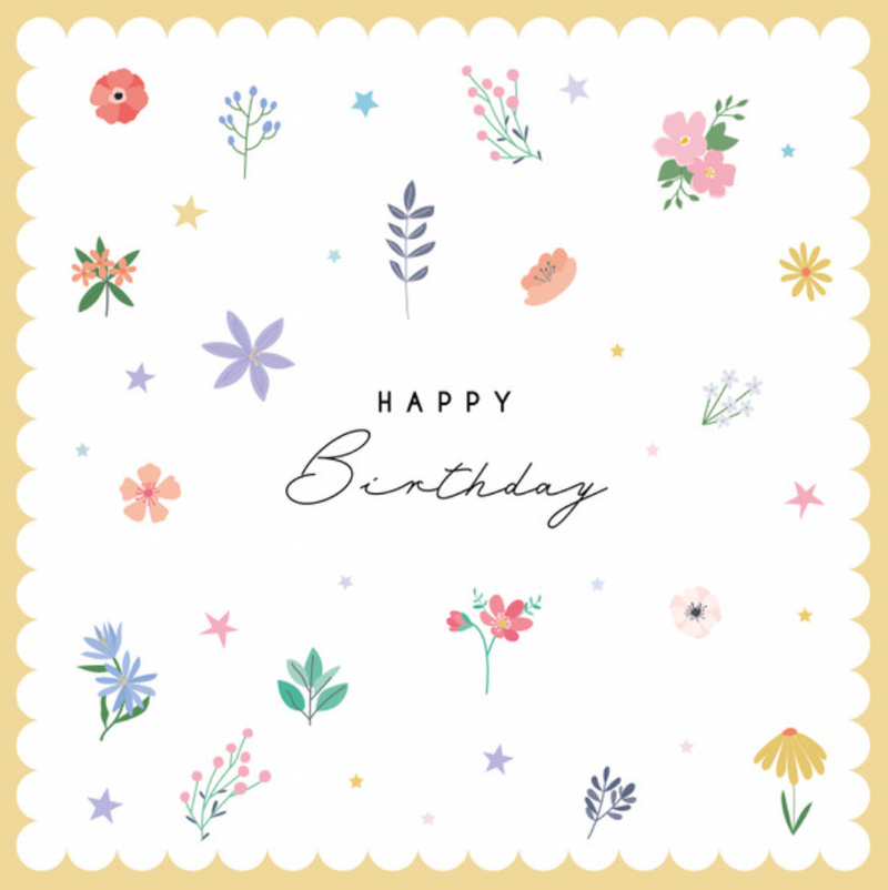 Happy Birthday - Floral