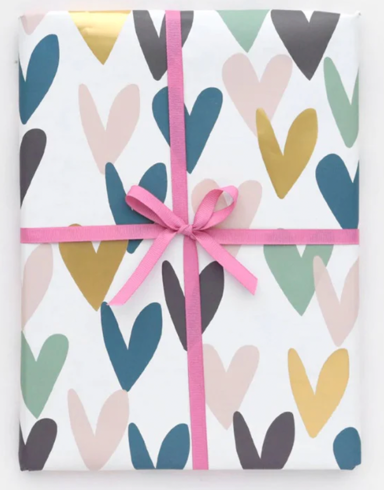 Caroline Gift Wrap - Hearts