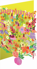 Happy Birthday - Bright Flowers