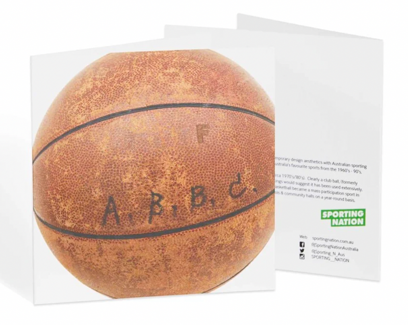 Vintage Basketball Greeting Card