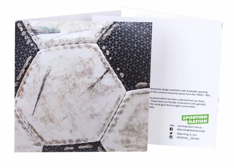 Worn Soccer Ball Greeting Card