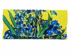 Velour Glasses Case - Blue Irises