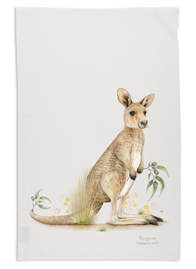 Kangaroo Tea Towel