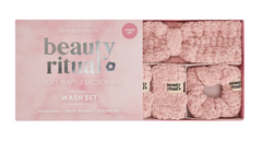 Beauty Ritual Luxury Waffle Wash Set - Dusty Pink