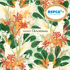 RSPCA Christmas Card Pack - Cockatoos and Flowers