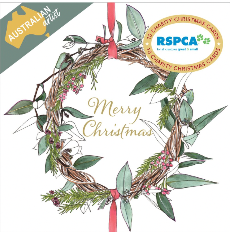 RSPCA Christmas Card Pack - Christmas Wreath